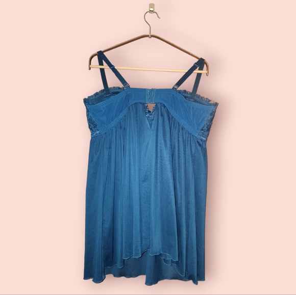 Torrid Lace Babydoll Plus Size 3x Blue Lacy Sexy Lingerie Nightie Underwire - Picture 2 of 3